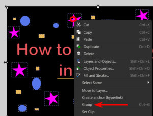How to Group Objects in Inkscape - imagy